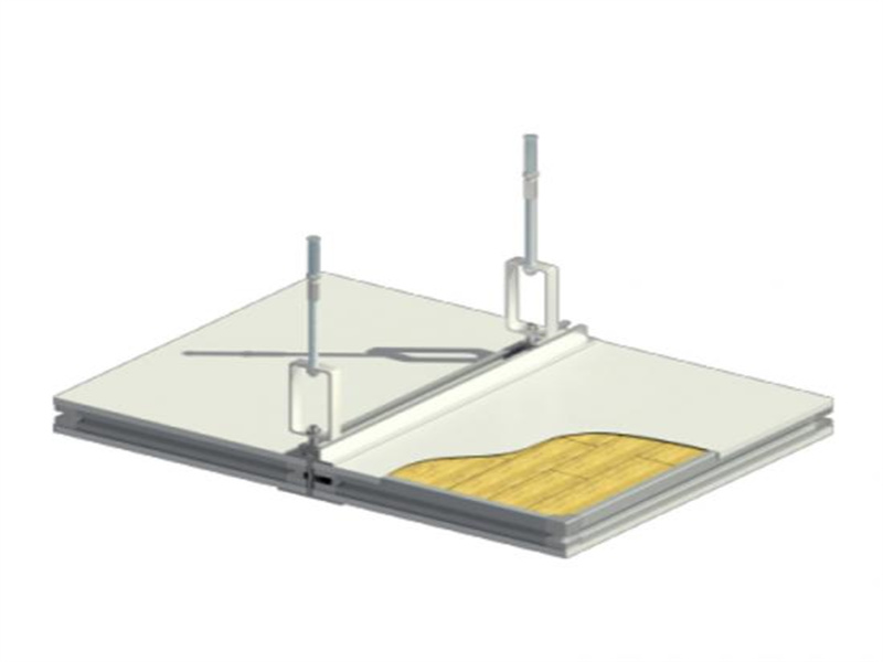 클린룸용 샌드위치 패널 시스템을 적용한 I-Grid Steel Ceiling
